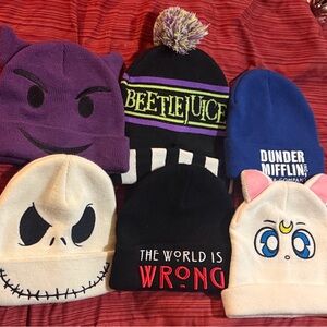 Set of 6 Themed Beanies